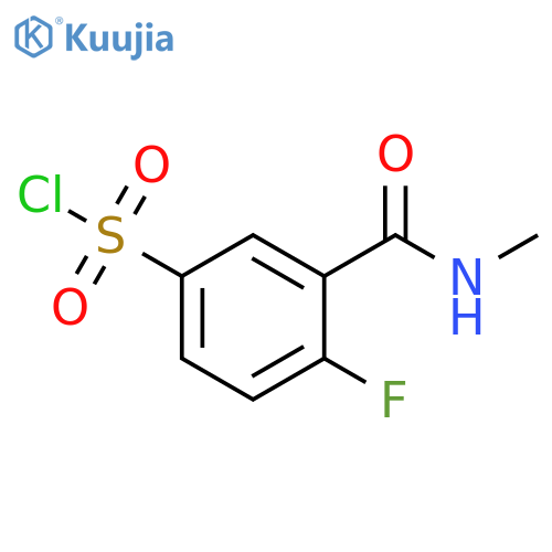 4-FLUORO-3-(METHYLCARBAMOYL)BENZENE-1-SULFONYL CHLORIDE structure