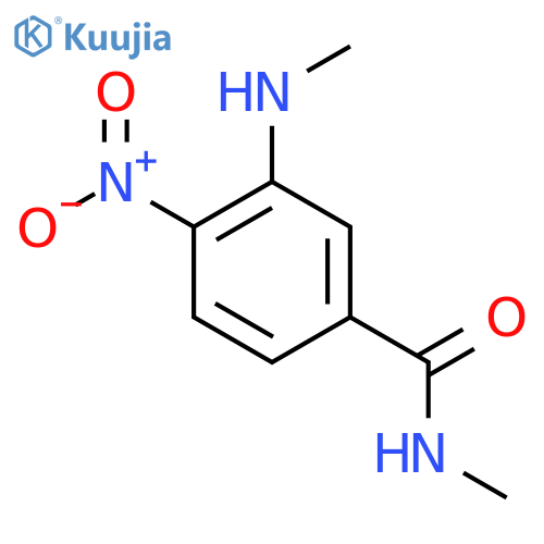 N-methyl-3-(methylamino)-4-nitrobenzamide structure