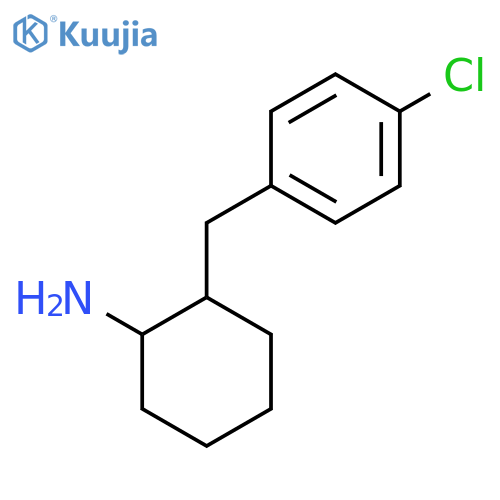 2-[(4-Chlorophenyl)methyl]cyclohexan-1-amine structure