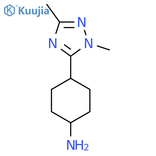 4-(dimethyl-1H-1,2,4-triazol-5-yl)cyclohexan-1-amine structure