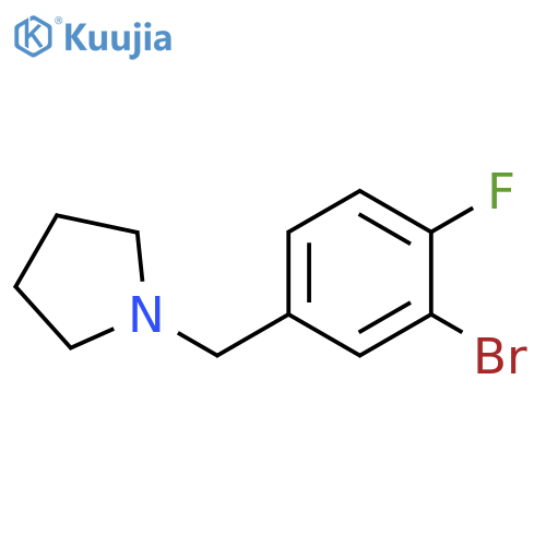 1-(3-Bromo-4-fluorobenzyl)pyrrolidine structure
