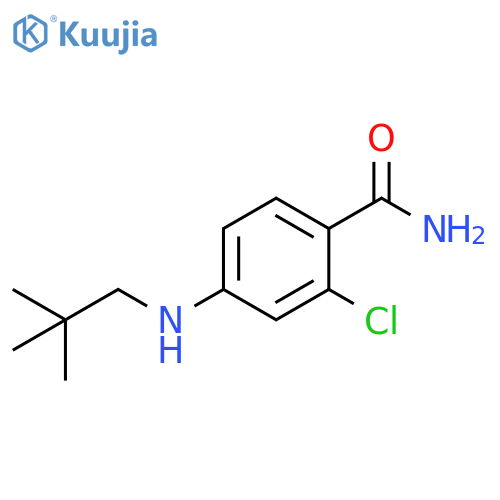 2-chloro-4-(2,2-dimethylpropyl)aminobenzamide structure