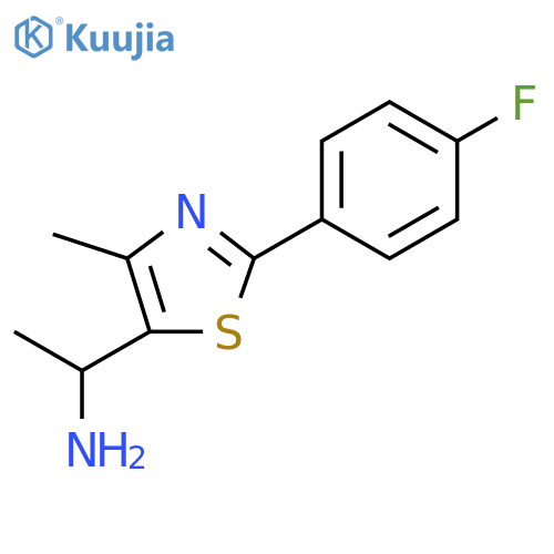 1-2-(4-fluorophenyl)-4-methyl-1,3-thiazol-5-ylethan-1-amine structure