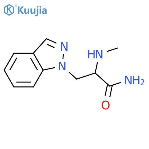 3-(1H-indazol-1-yl)-2-(methylamino)propanamide structure