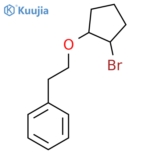 {2-(2-bromocyclopentyl)oxyethyl}benzene structure