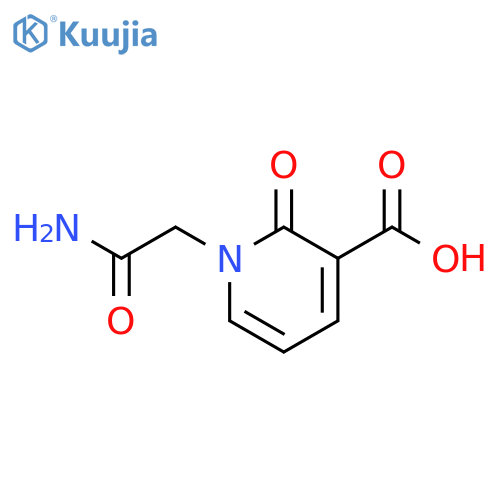 1-(carbamoylmethyl)-2-oxo-1,2-dihydropyridine-3-carboxylic acid structure