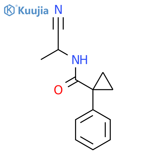 N-(1-cyanoethyl)-1-phenylcyclopropane-1-carboxamide structure