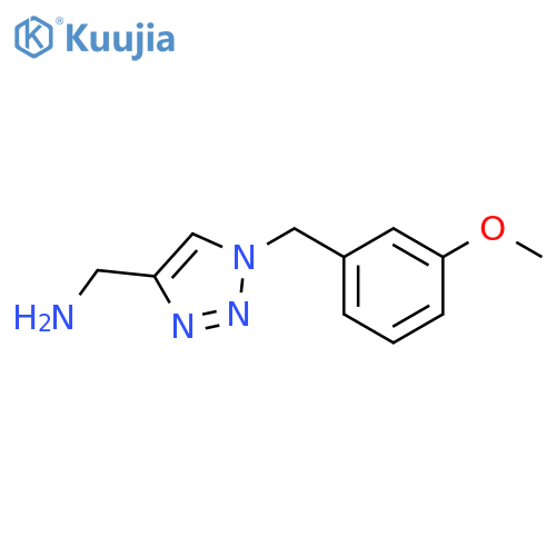 (1-(3-methoxybenzyl)-1H-1,2,3-triazol-4-yl)methanamine structure
