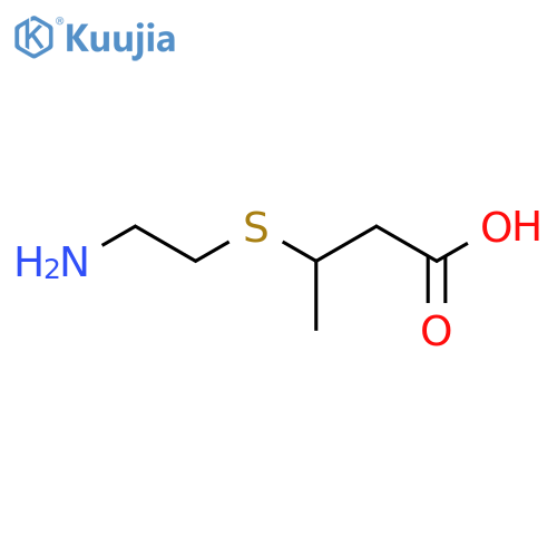 3-(2-aminoethyl)sulfanylbutanoic acid structure
