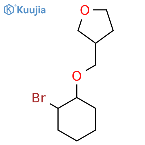 3-{(2-bromocyclohexyl)oxymethyl}oxolane structure