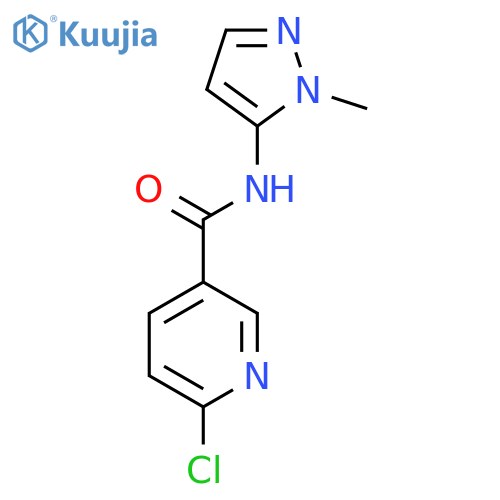 6-chloro-N-(2-methylpyrazol-3-yl)pyridine-3-carboxamide structure