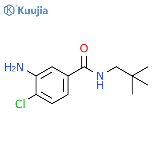 3-amino-4-chloro-N-(2,2-dimethylpropyl)benzamide structure