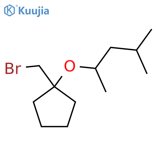 1-(bromomethyl)-1-(4-methylpentan-2-yl)oxycyclopentane structure