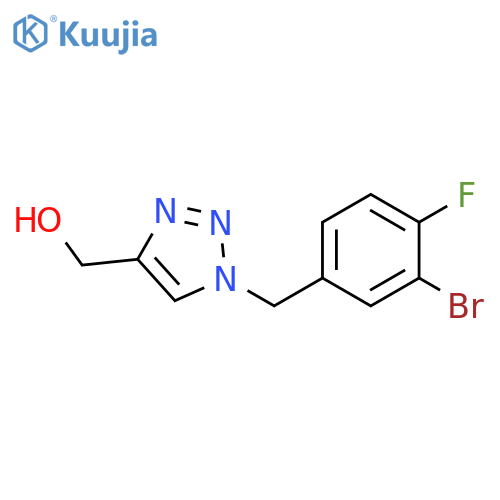 {1-[(3-bromo-4-fluorophenyl)methyl]-1H-1,2,3-triazol-4-yl}methanol structure