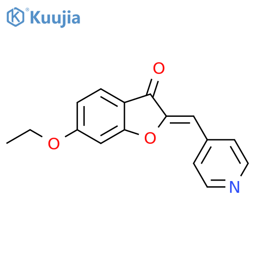(2Z)-6-ethoxy-2-[(pyridin-4-yl)methylidene]-2,3-dihydro-1-benzofuran-3-one structure