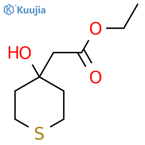 Ethyl 2-(4-hydroxytetrahydro-2h-thiopyran-4-yl)acetate structure