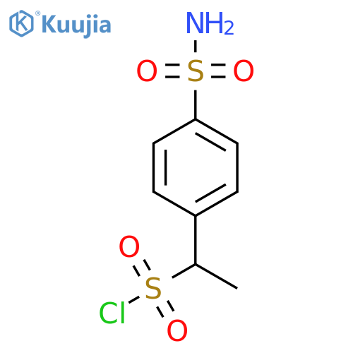 1-(4-Sulfamoylphenyl)ethane-1-sulfonyl chloride structure