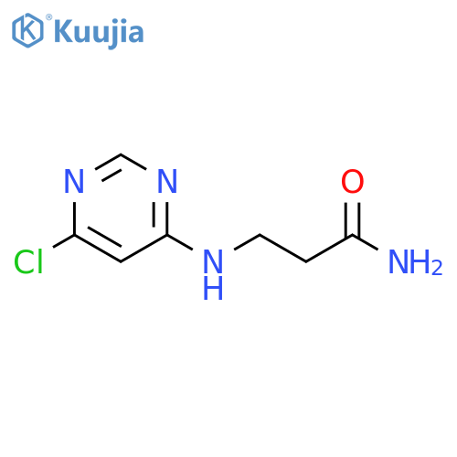 3-[(6-chloropyrimidin-4-yl)amino]propanamide structure
