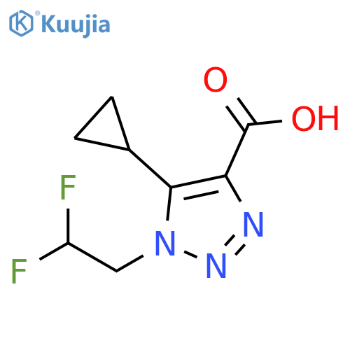 5-cyclopropyl-1-(2,2-difluoroethyl)-1H-1,2,3-triazole-4-carboxylic acid structure