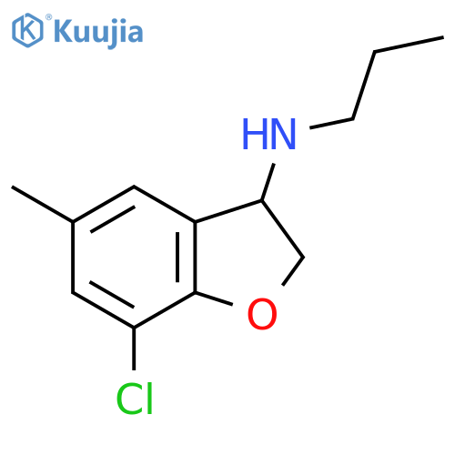 7-chloro-5-methyl-N-propyl-2,3-dihydro-1-benzofuran-3-amine structure