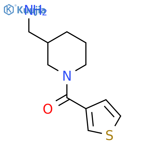 [1-(Thiophene-3-carbonyl)piperidin-3-yl]methanamine structure