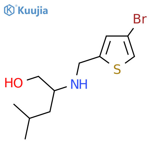 2-{(4-bromothiophen-2-yl)methylamino}-4-methylpentan-1-ol structure