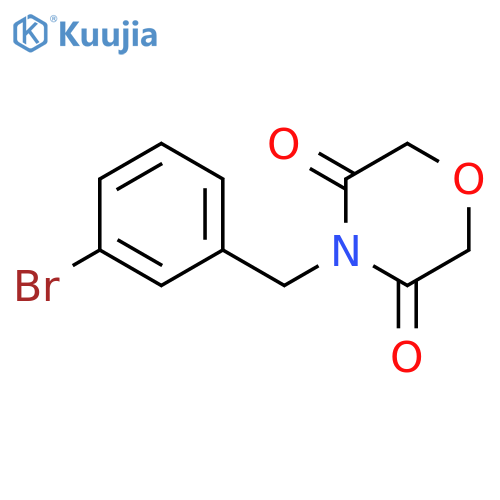 4-[(3-bromophenyl)methyl]morpholine-3,5-dione structure