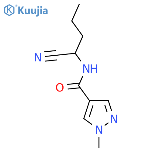 N-(1-cyanobutyl)-1-methyl-1H-pyrazole-4-carboxamide structure