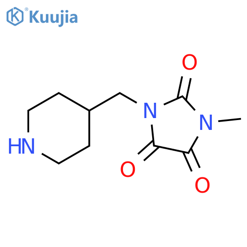 1-methyl-3-(piperidin-4-ylmethyl)imidazolidine-2,4,5-trione structure