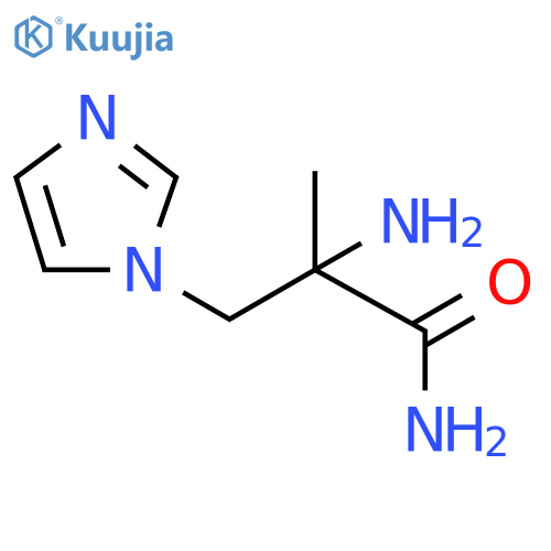 2-amino-3-(1H-imidazol-1-yl)-2-methylpropanamide structure