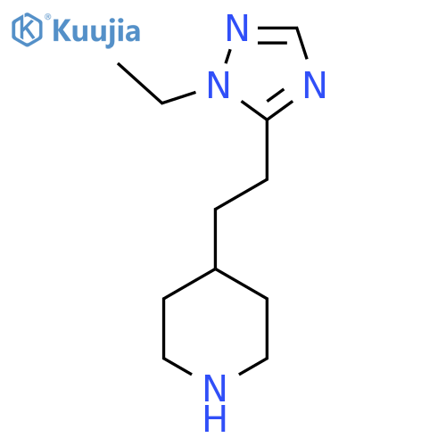 4-2-(1-ethyl-1H-1,2,4-triazol-5-yl)ethylpiperidine structure