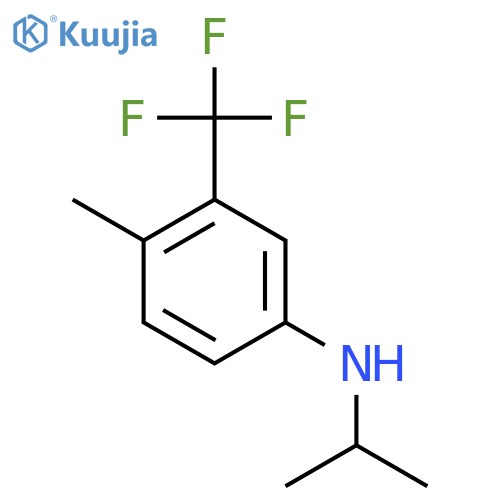 4-methyl-N-(propan-2-yl)-3-(trifluoromethyl)aniline structure
