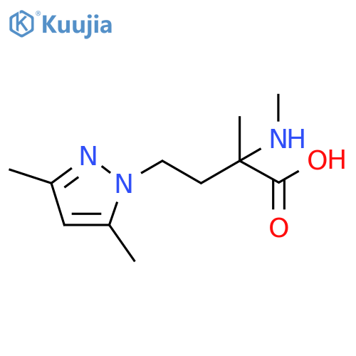 4-(3,5-dimethyl-1H-pyrazol-1-yl)-2-methyl-2-(methylamino)butanoic acid structure