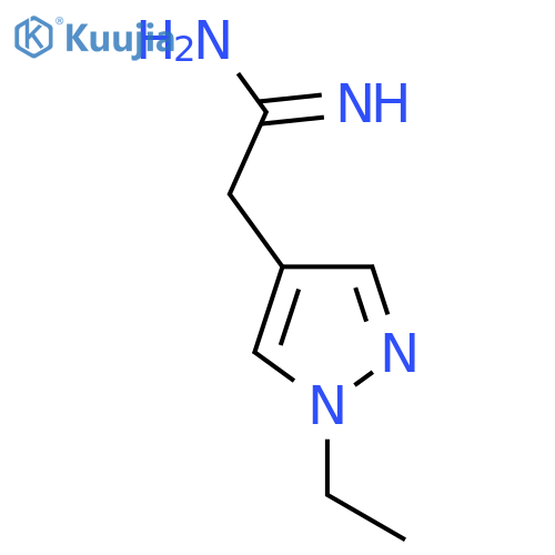 2-(1-ethyl-1H-pyrazol-4-yl)ethanimidamide structure