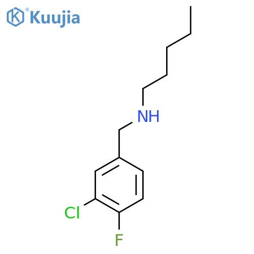 (3-chloro-4-fluorophenyl)methyl(pentyl)amine structure