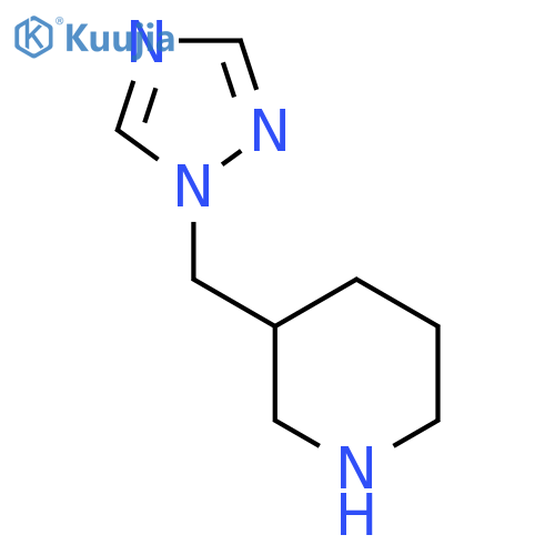 3-[(1H-1,2,4-triazol-1-yl)methyl]piperidine structure