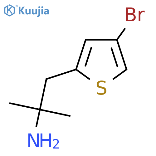 1-(4-bromothiophen-2-yl)-2-methylpropan-2-amine structure