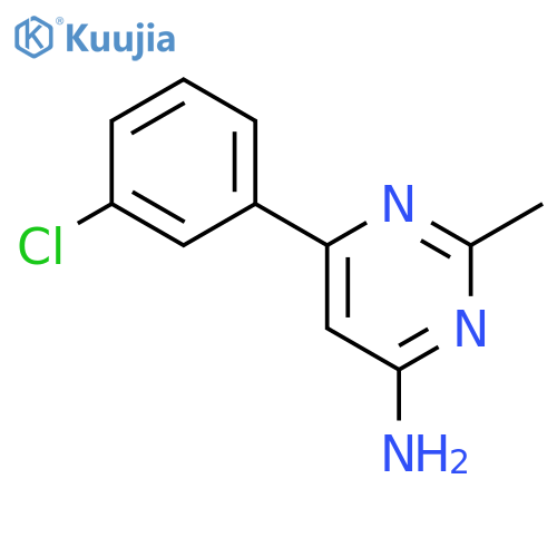 6-(3-chlorophenyl)-2-methylpyrimidin-4-amine structure