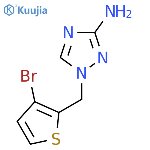 1-(3-bromothiophen-2-yl)methyl-1H-1,2,4-triazol-3-amine structure