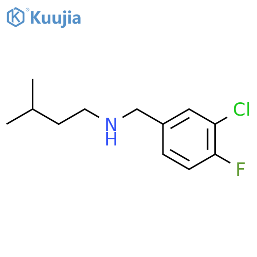 (3-chloro-4-fluorophenyl)methyl(3-methylbutyl)amine structure