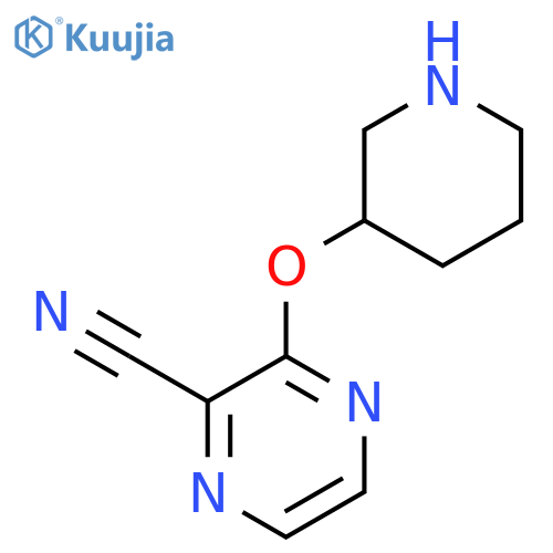 3-(Piperidin-3-yloxy)pyrazine-2-carbonitrile structure