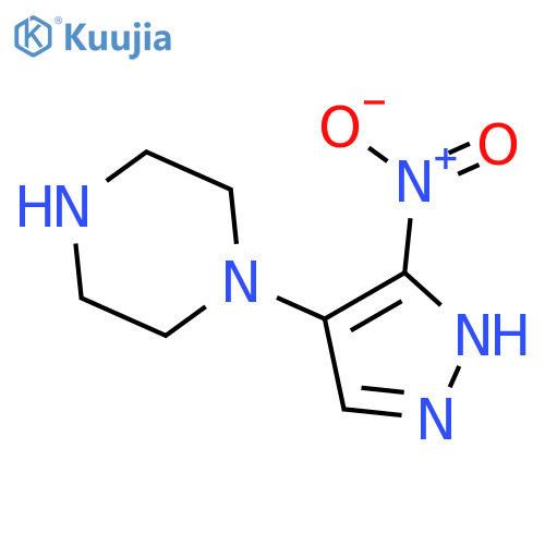 1-(3-nitro-1H-pyrazol-4-yl)piperazine structure