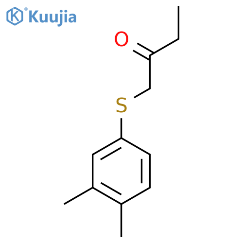 1-(3,4-Dimethylphenyl)sulfanylbutan-2-one structure
