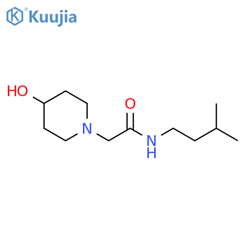 2-(4-hydroxypiperidin-1-yl)-N-(3-methylbutyl)acetamide structure
