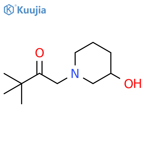 1-(3-hydroxypiperidin-1-yl)-3,3-dimethylbutan-2-one structure