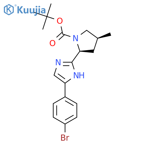 (2S,4S)-Tert-Butyl 2-(4-(4-bromophenyl)-1H-imidazol-2-yl)-4-methylpyrrolidine-1-carboxylate structure