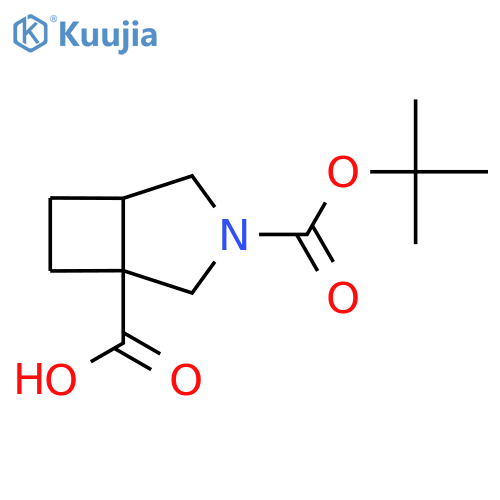 3-[(tert-butoxy)carbonyl]-3-azabicyclo[3.2.0]heptane-1-carboxylic acid structure