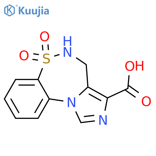 6,6-Dioxo-5,6-dihydro-4H-6l6-thia-2,5,10b-triaza-benzoeazulene-3-carboxylicacid structure