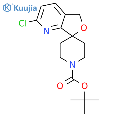 tert-Butyl 2-chloro-5H-spiro[furo[3,4-b]pyridine-7,4'-piperidine]-1'-carboxylate structure