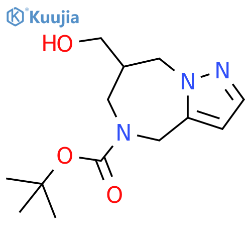 7-Hydroxymethyl-7,8-dihydro-4H,6H-1,5,8a-triaza-azulene-5-carboxylicacidtert-butylester structure
